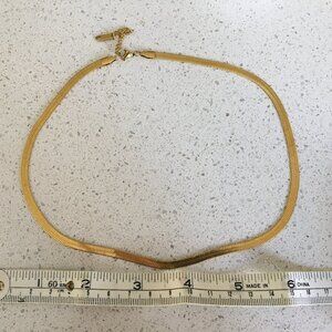 Gold Herringbone necklace